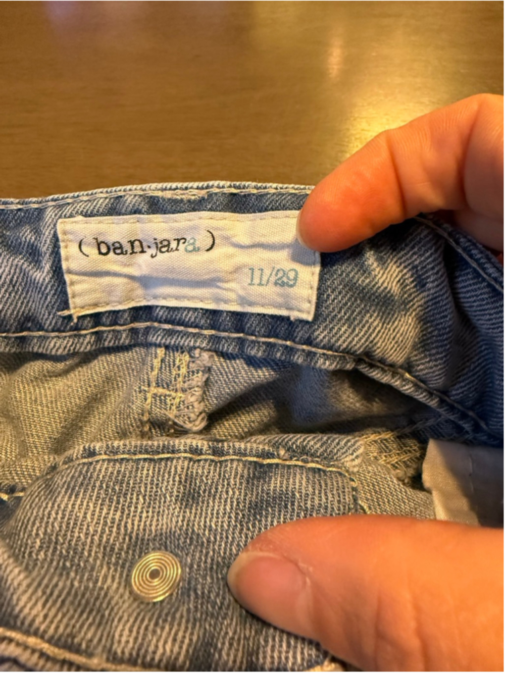 Women's Banjara Light Blue Daisy Embroidered Jean Shorts Size 29 - Picture 3 of 4